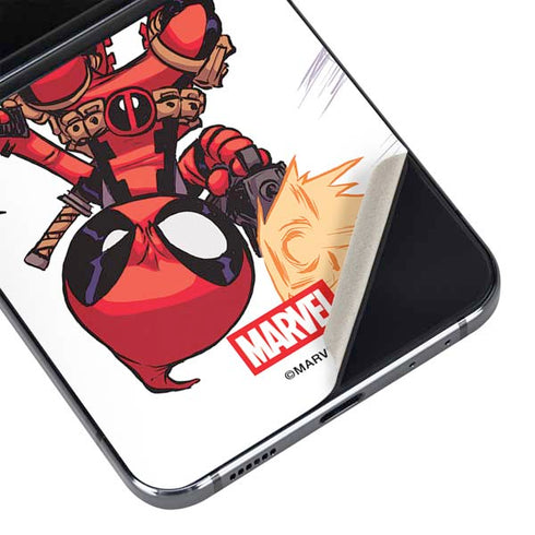 Marvel Deadpool Babypool Shooting Galaxy Z Flip5 5G Skin