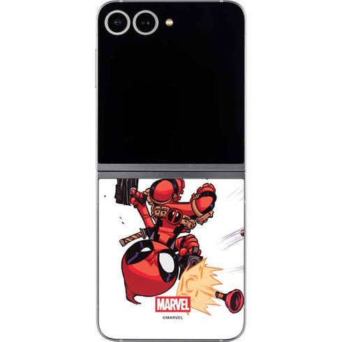 Marvel Deadpool Babypool Shooting Galaxy Z Flip6 Skin
