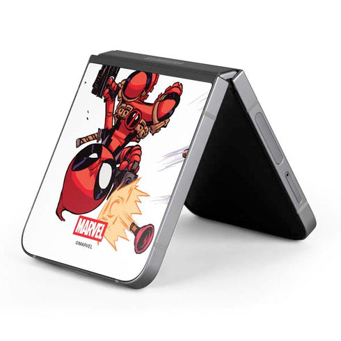 Marvel Deadpool Babypool Shooting Galaxy Z Flip6 Skin