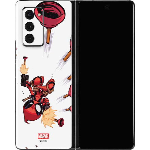 Marvel Deadpool Babypool Shooting Galaxy Z Fold2 5G Skin