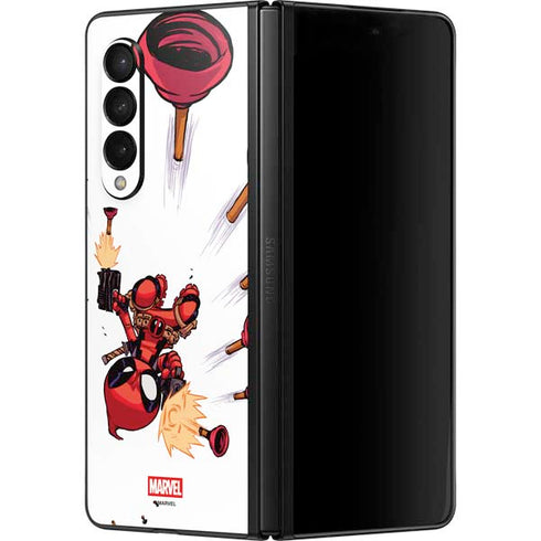 Marvel Deadpool Babypool Shooting Galaxy Z Fold3 5G Skin