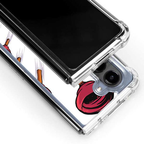 Marvel Deadpool Babypool Shooting Galaxy Z Fold5 5G Clear Case