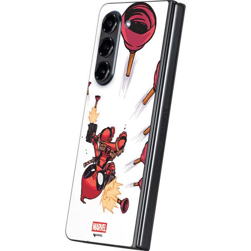 Marvel Deadpool Babypool Shooting Galaxy Z Fold5 5G Skin
