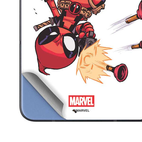 Marvel Deadpool Babypool Shooting Galaxy Z Fold5 5G Skin
