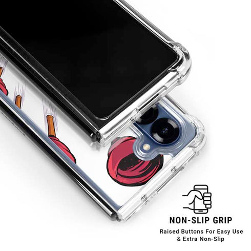 Marvel Deadpool Babypool Shooting Galaxy Z Fold7 Clear Case