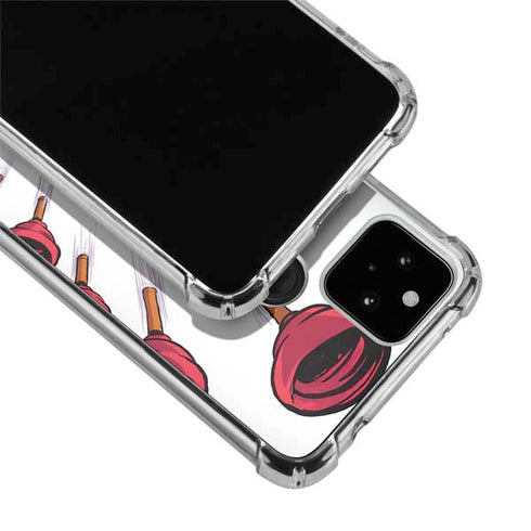 Marvel Deadpool Babypool Shooting Google Pixel 5a 5G Clear Case
