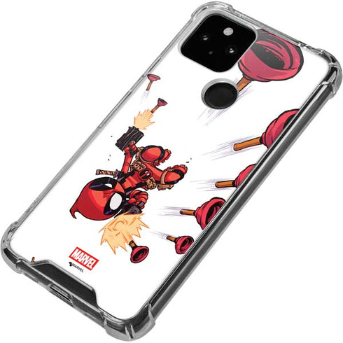 Marvel Deadpool Babypool Shooting Google Pixel 5a 5G Clear Case