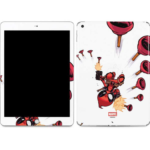 Marvel Deadpool Babypool Shooting Apple iPad Skin