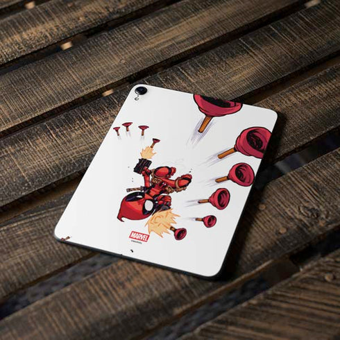 Marvel Deadpool Babypool Shooting Apple iPad Pro Skin