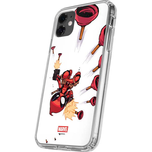 Marvel Deadpool Babypool Shooting iPhone 11 Clear Case