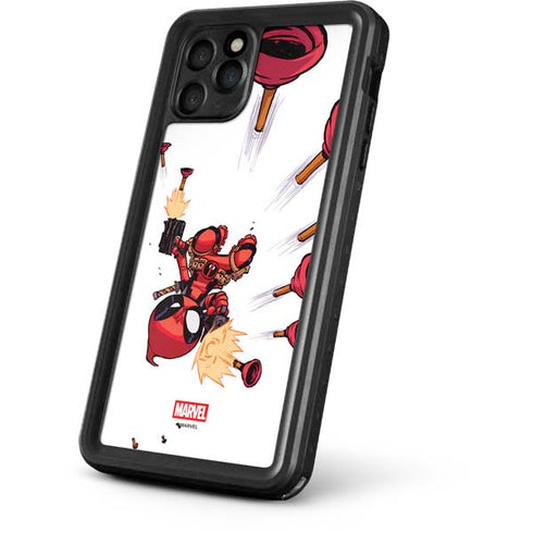 Marvel Deadpool Babypool Shooting iPhone 11 Pro Max Waterproof Case