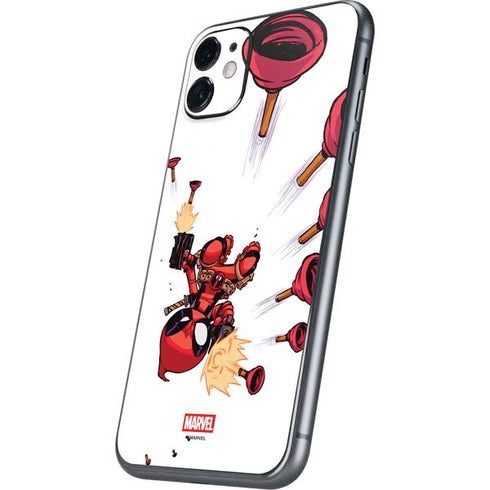 Marvel Deadpool Babypool Shooting iPhone 11 Skin