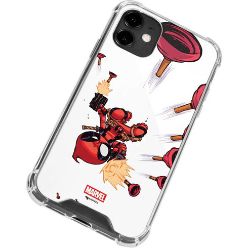 Marvel Deadpool Babypool Shooting iPhone 12 Clear Case