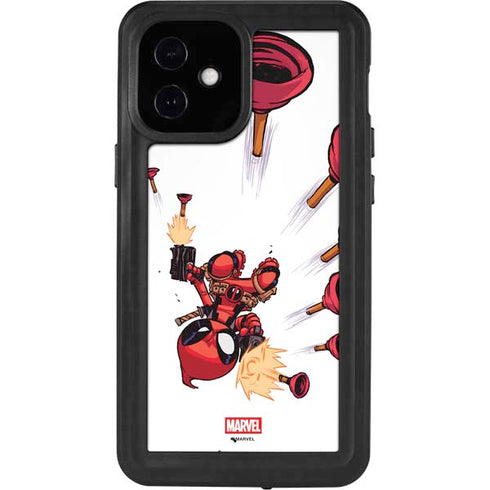 Marvel Deadpool Babypool Shooting iPhone 12 Mini Waterproof Case