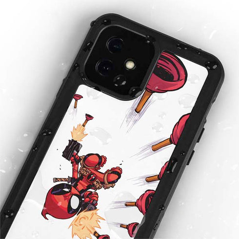 Marvel Deadpool Babypool Shooting iPhone 12 Mini Waterproof Case