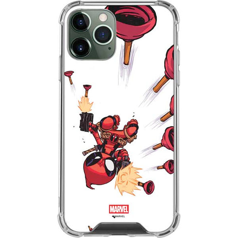 Marvel Deadpool Babypool Shooting iPhone 12 Pro Clear Case