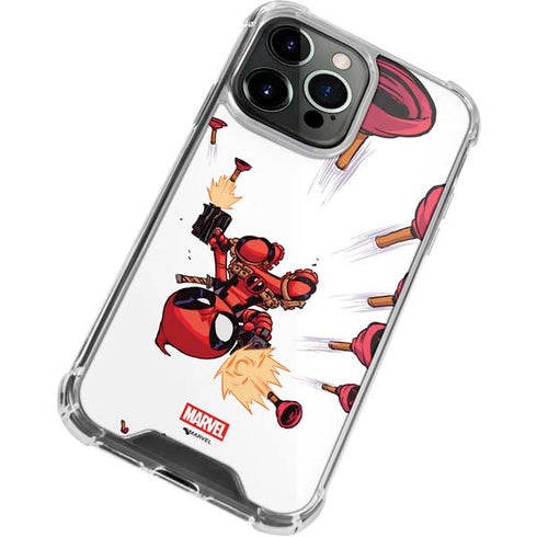 Marvel Deadpool Babypool Shooting iPhone 13 Pro Clear Case