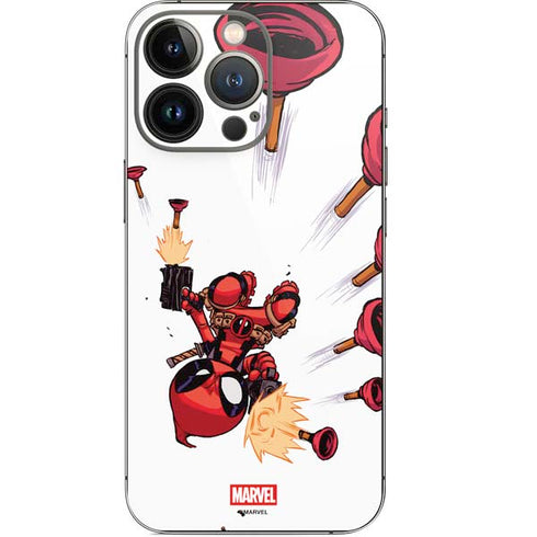 Marvel Deadpool Babypool Shooting iPhone 13 Pro Skin