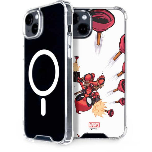 Marvel Deadpool Babypool Shooting iPhone 14 MagSafe Case