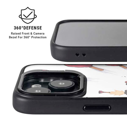 Marvel Deadpool Babypool Shooting iPhone 15 Kickstand Case