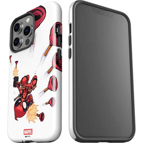 Marvel Deadpool Babypool Shooting iPhone 15 Pro Impact Case