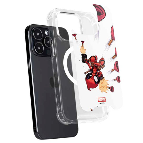 Marvel Deadpool Babypool Shooting iPhone 15 Pro Max MagSafe Case