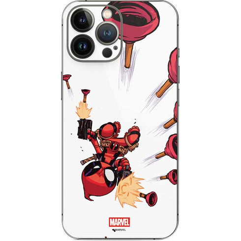 Marvel Deadpool Babypool Shooting iPhone 15 Pro Max Skin