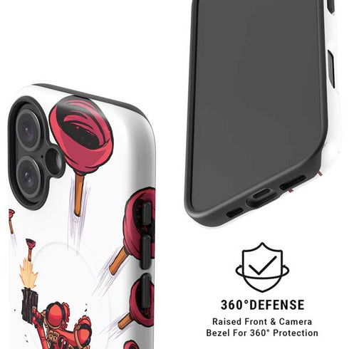 Marvel Deadpool Babypool Shooting iPhone 16 Magsafe Impact Case
