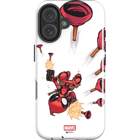 Marvel Deadpool Babypool Shooting iPhone 16 Plus Impact Case