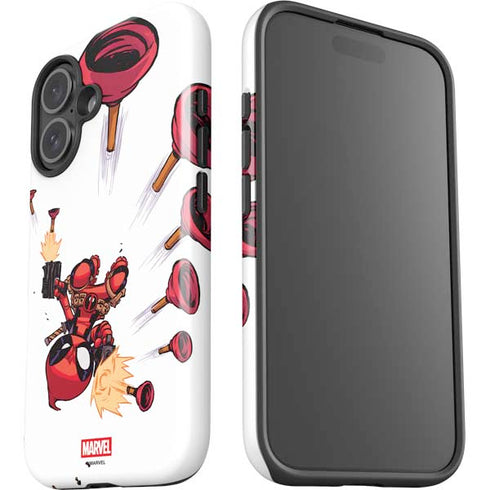 Marvel Deadpool Babypool Shooting iPhone 16 Plus Impact Case