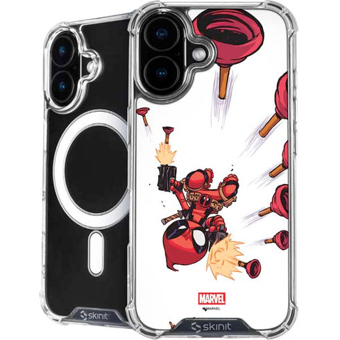 Marvel Deadpool Babypool Shooting iPhone 16 Plus MagSafe Case