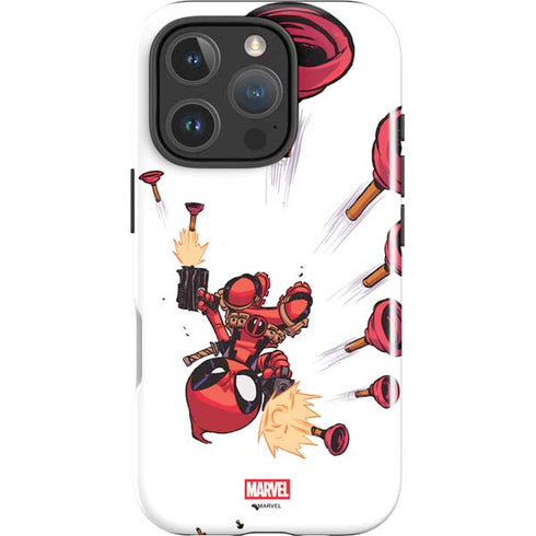 Marvel Deadpool Babypool Shooting iPhone 16 Pro Impact Case