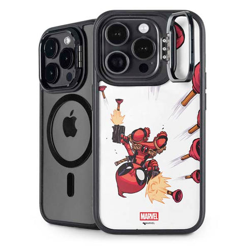 Marvel Deadpool Babypool Shooting iPhone 16 Pro Kickstand Case