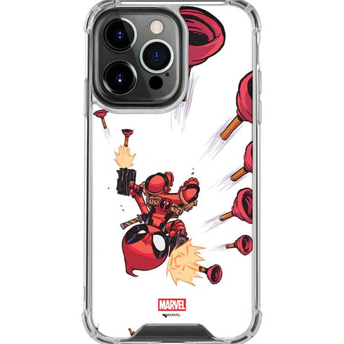 Marvel Deadpool Babypool Shooting iPhone 16 Pro Max Clear Case
