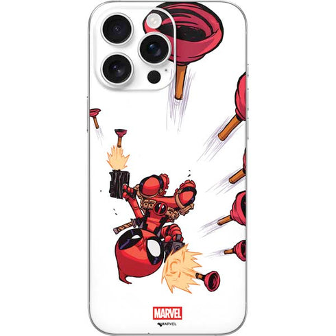 Marvel Deadpool Babypool Shooting iPhone 16 Pro Max Skin