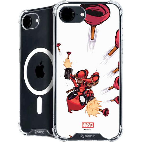 Marvel Deadpool Babypool Shooting iPhone 16e MagSafe Case