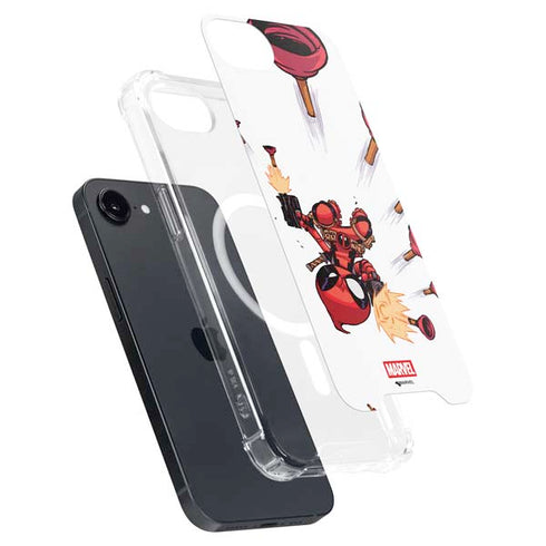 Marvel Deadpool Babypool Shooting iPhone 16e MagSafe Case
