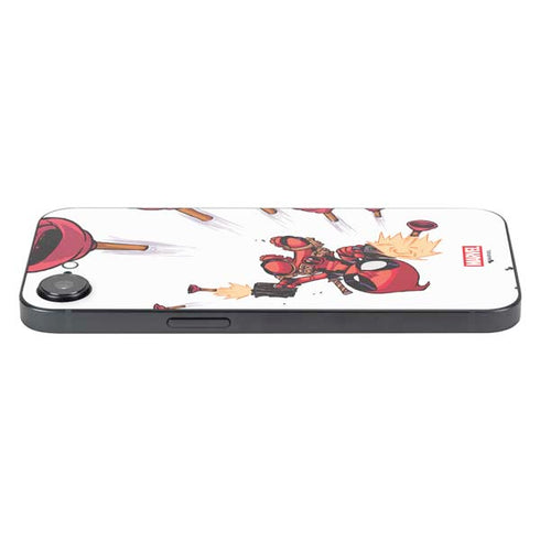 Marvel Deadpool Babypool Shooting iPhone 16e Skin