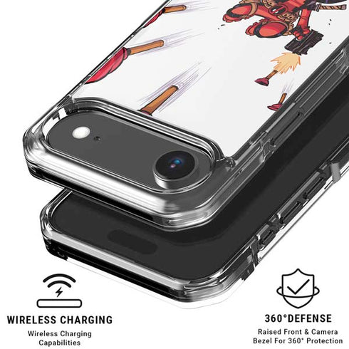 Marvel Deadpool Babypool Shooting iPhone 17 Air Clear Case