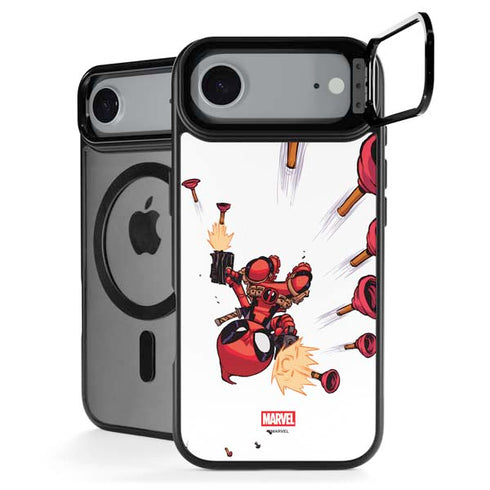 Marvel Deadpool Babypool Shooting iPhone 17 Air Kickstand Case