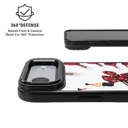 Marvel Deadpool Babypool Shooting iPhone 17 Air Kickstand Case