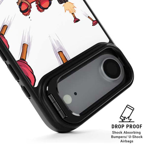Marvel Deadpool Babypool Shooting iPhone 17 Air Kickstand Case