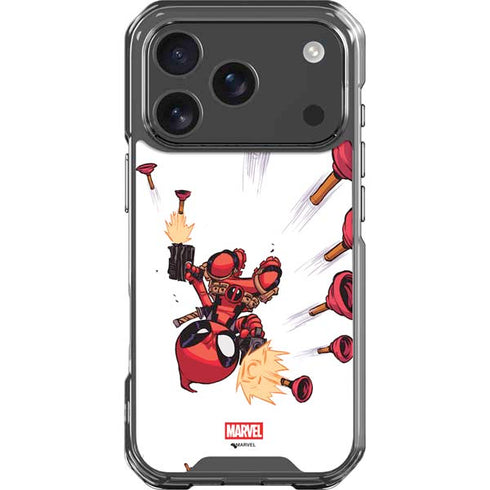 Marvel Deadpool Babypool Shooting iPhone 17 Pro Clear Case