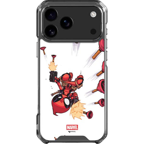 Marvel Deadpool Babypool Shooting iPhone 17 Pro Max Clear Case