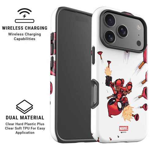 Marvel Deadpool Babypool Shooting iPhone 17 Pro Max Magsafe Impact Case