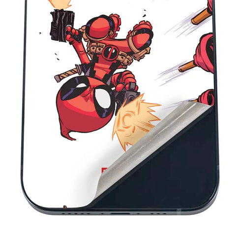 Marvel Deadpool Babypool Shooting iPhone 17 Pro Max Skin