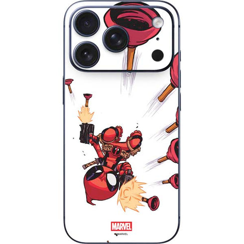 Marvel Deadpool Babypool Shooting iPhone 17 Pro Skin