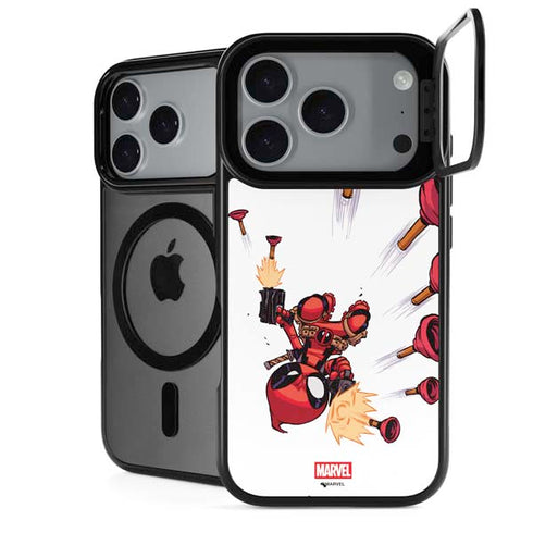 Marvel Deadpool Babypool Shooting iPhone 18 Pro Kickstand Case