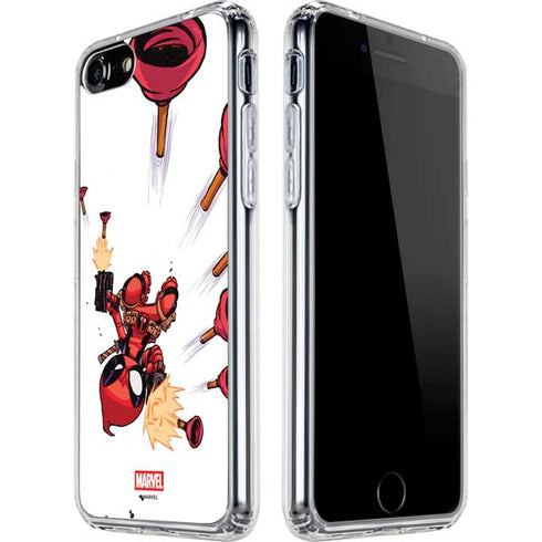 Marvel Deadpool Babypool Shooting iPhone SE (2nd & 3rd Gen) Clear Case
