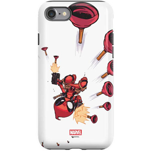 Marvel Deadpool Babypool Shooting iPhone SE (2nd & 3rd Gen) Pro Case